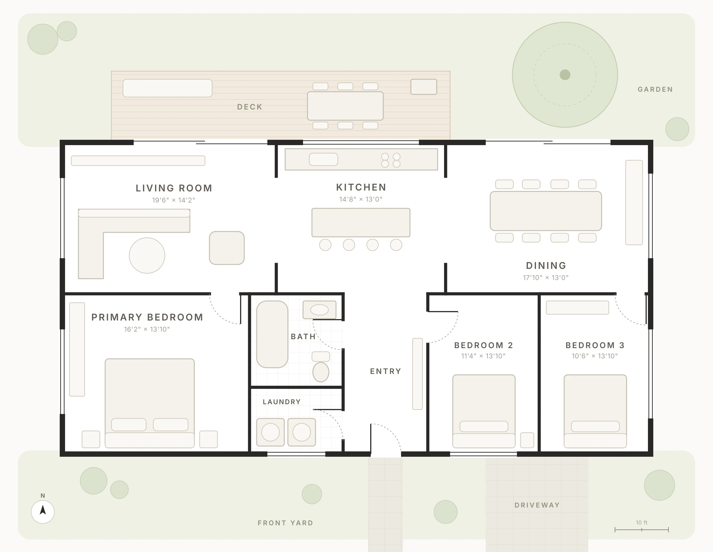 Main level floor plan